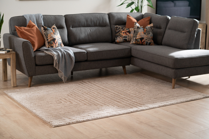 geometric patterned rug