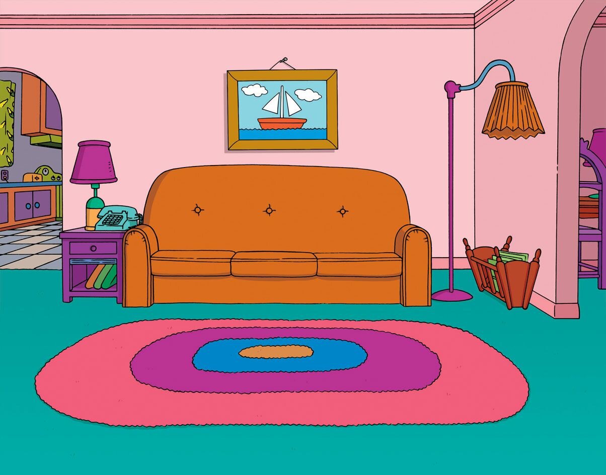 the simpsons couch cartoon sofa