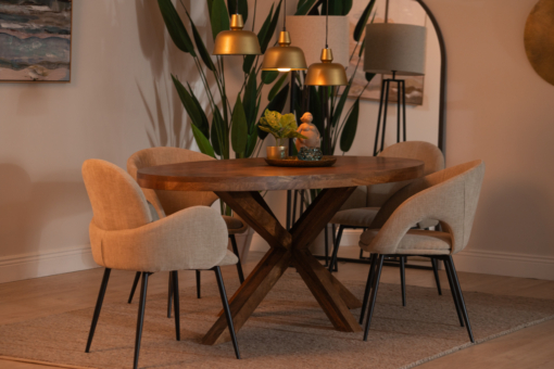 oval wooden dining table