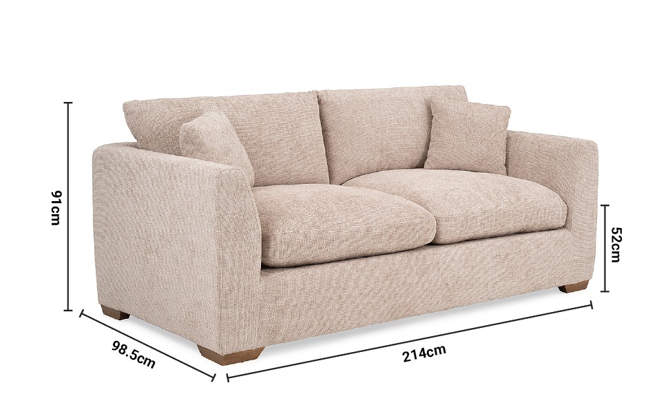 Aimee 3 Seater Sofa dimensions