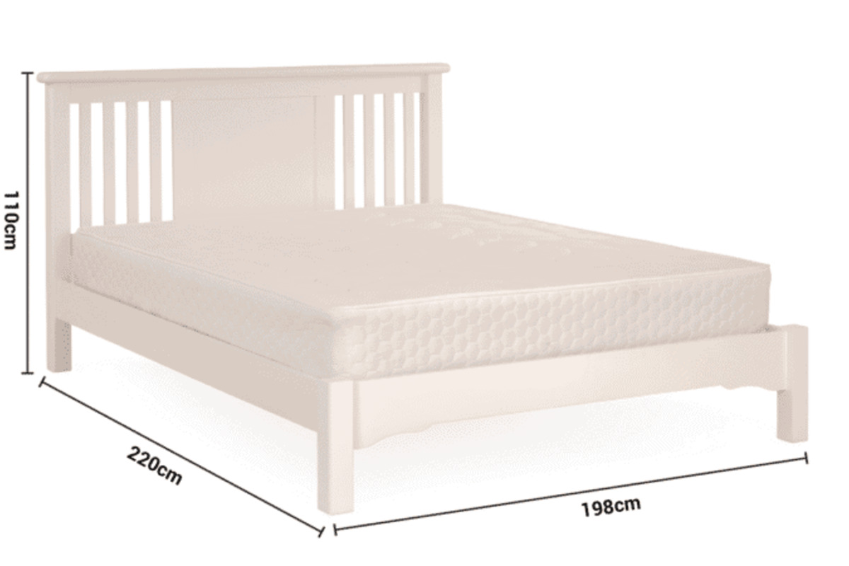 Alaska White Super King 6' Bed Frame dimensions