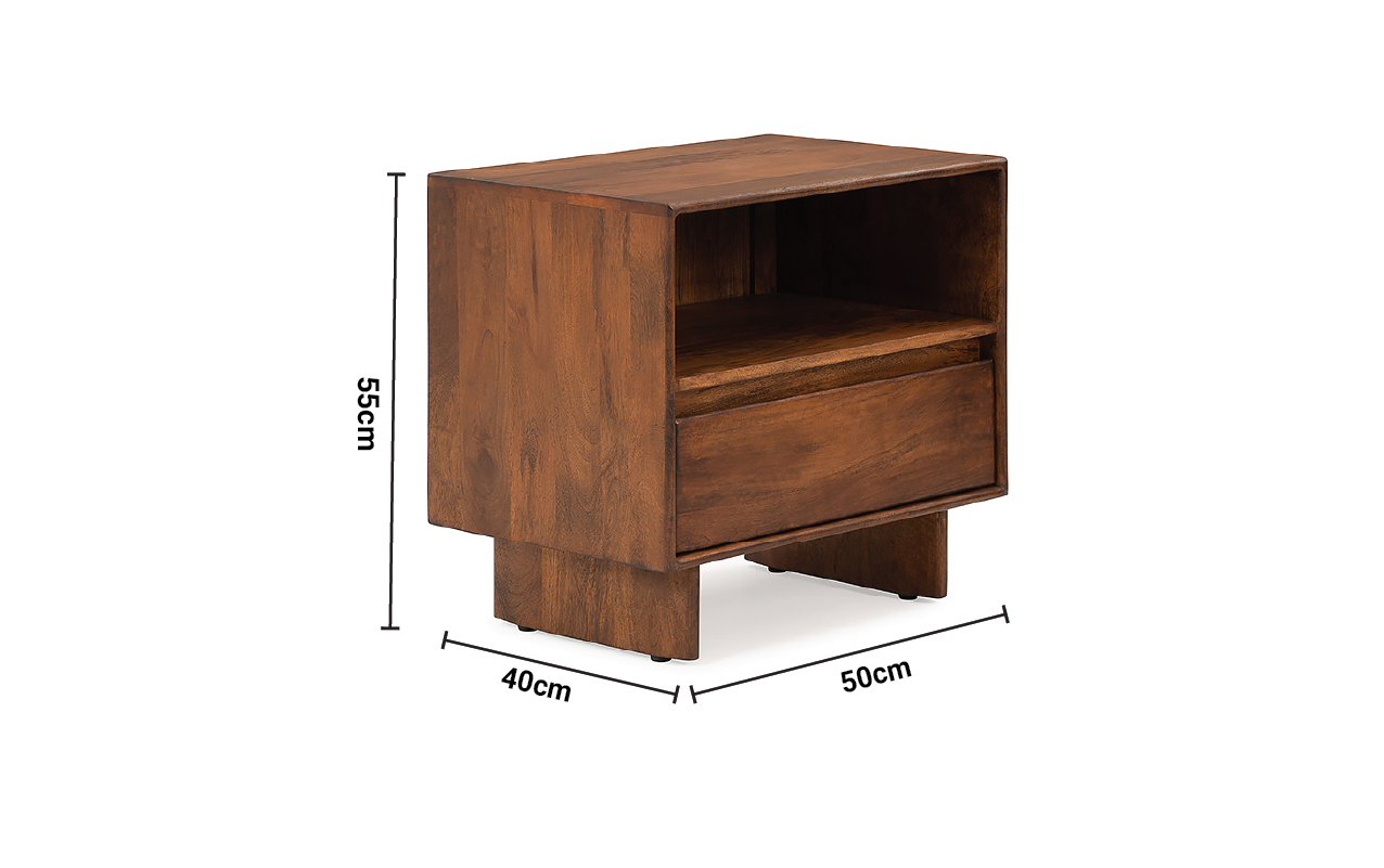 Ashton 2 Drawer Bedside Table dimensions