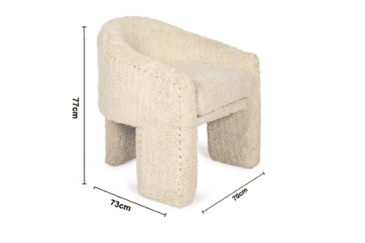 Aurora Moroccan Armchair dimensions