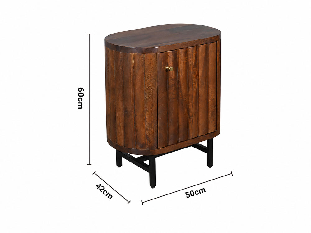Petra 1 Door Bedside Table dimensions