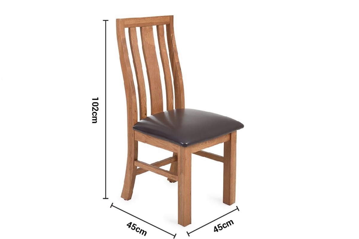 Birmingham Oak Dining Chair dimensions