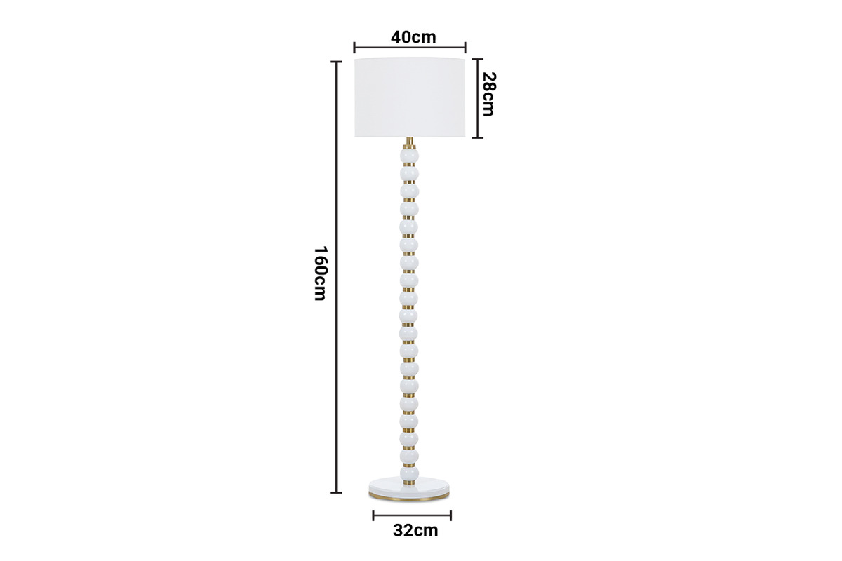 Bobbin Metal Floor Lamp dimensions