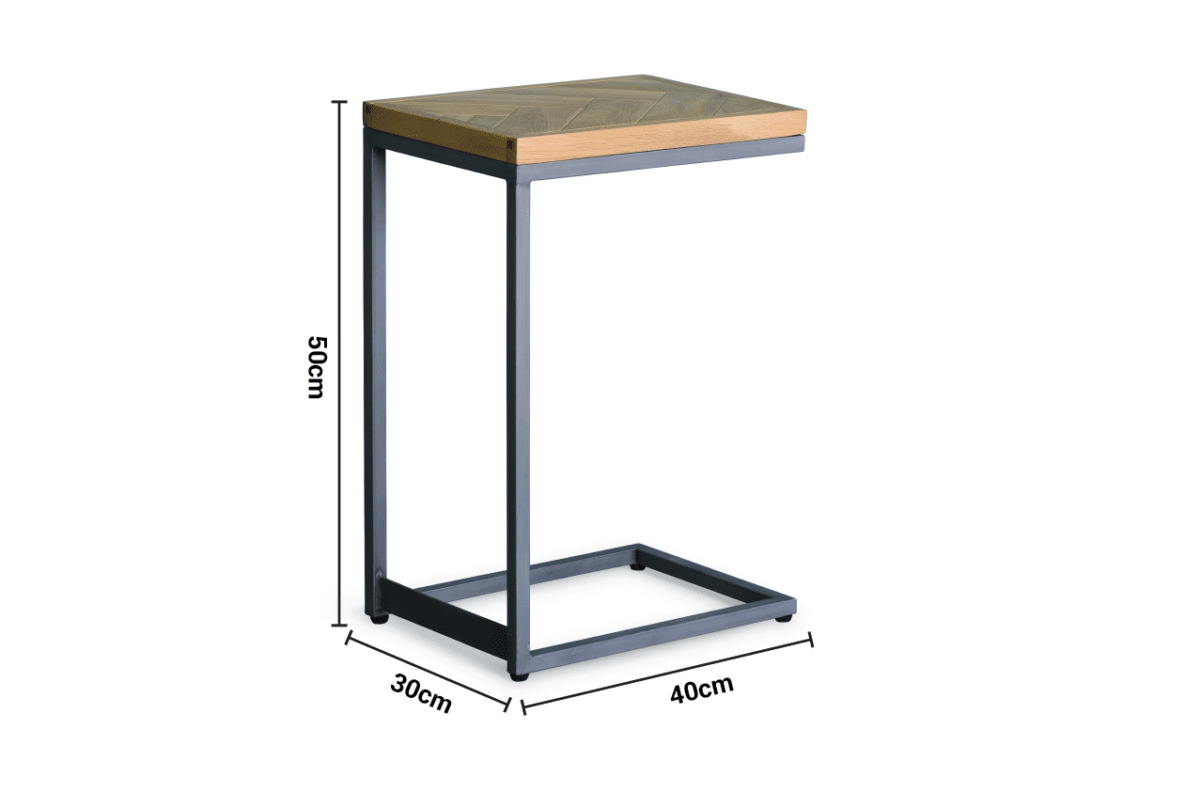 Calia Oak Laptop Table dimensions