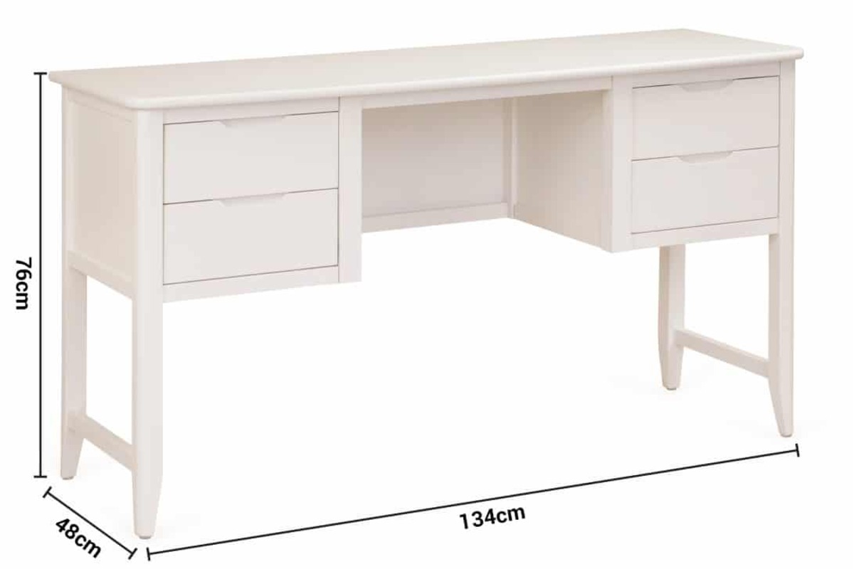 Coolmore White 4 Drawer Dressing Table dimensions