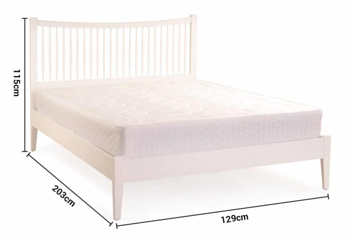 Coolmore White Small Double 4' Bed Frame dimensions