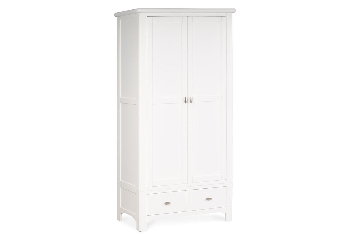 Alaska White 2 Drawer 2 Door Wardrobe