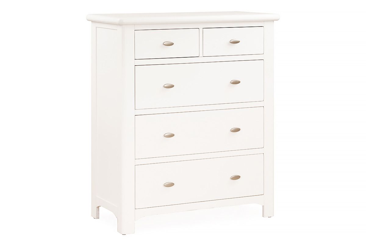 Alaska White 5 Drawers Chest