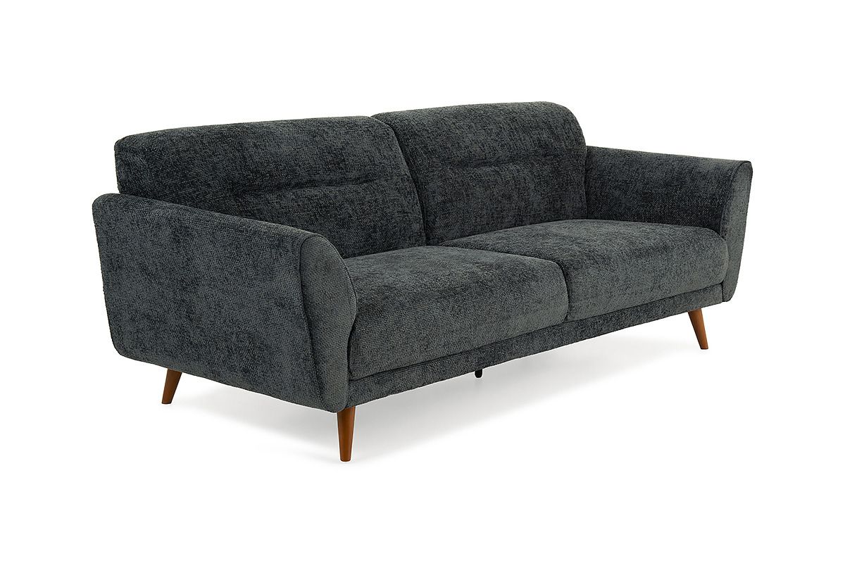 Alex Navy Fabric 3 Seater Sofa