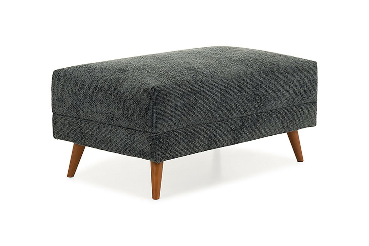 Alex Navy Fabric Footstool