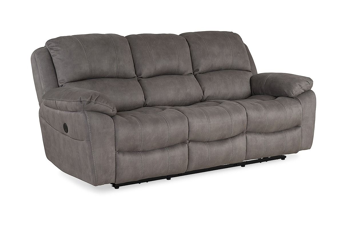 Avenue Fabric 3 Seater Electric Recliner Sofa