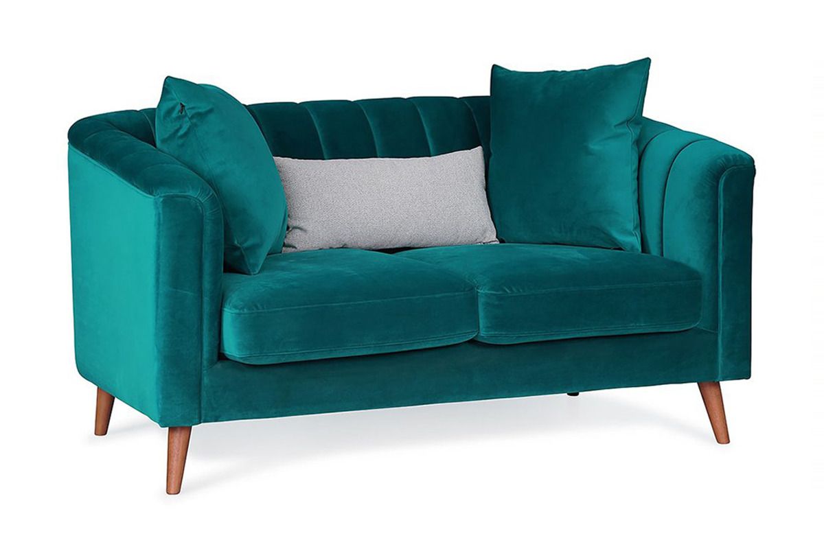 Avoca Teal Velvet 2 Seater Sofa