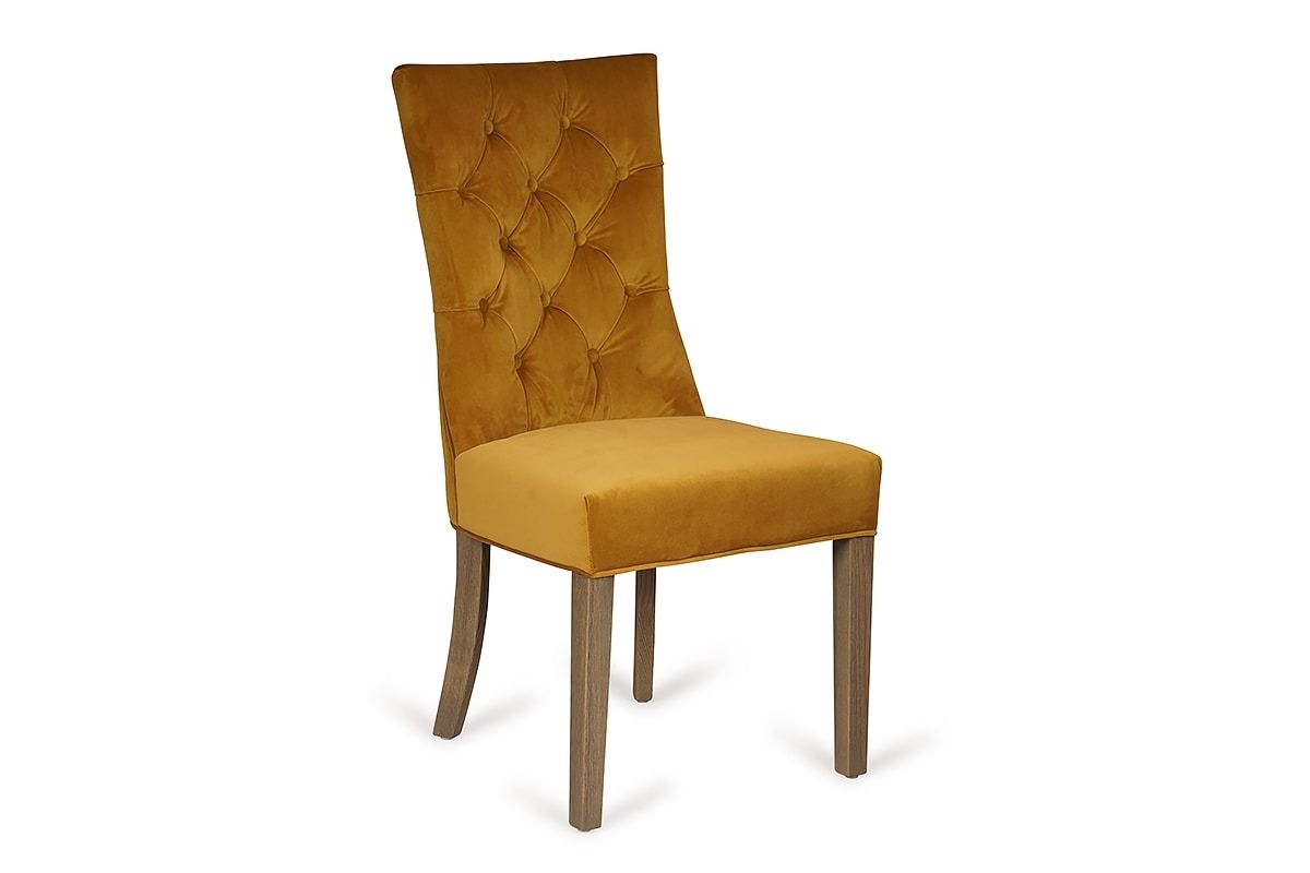 Bellini Gold Velvet Dining Chair Grey Leg