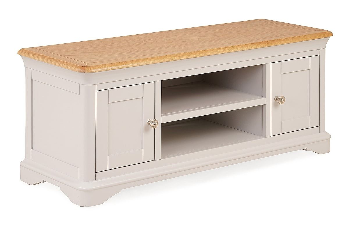 Brighton Light Grey Oak 2 Doors Tv Stand