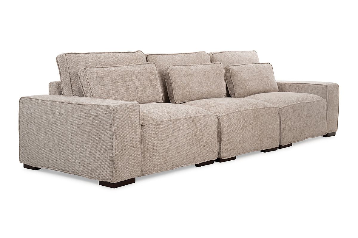 Brooklyn Cream Linen 3 Seater Sofa
