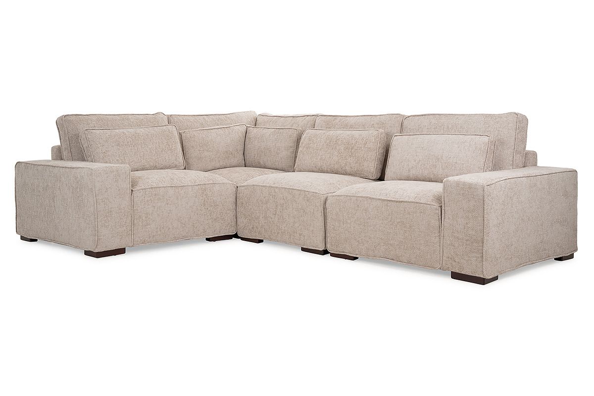 Brooklyn Cream Linen Lhf Corner Sofa