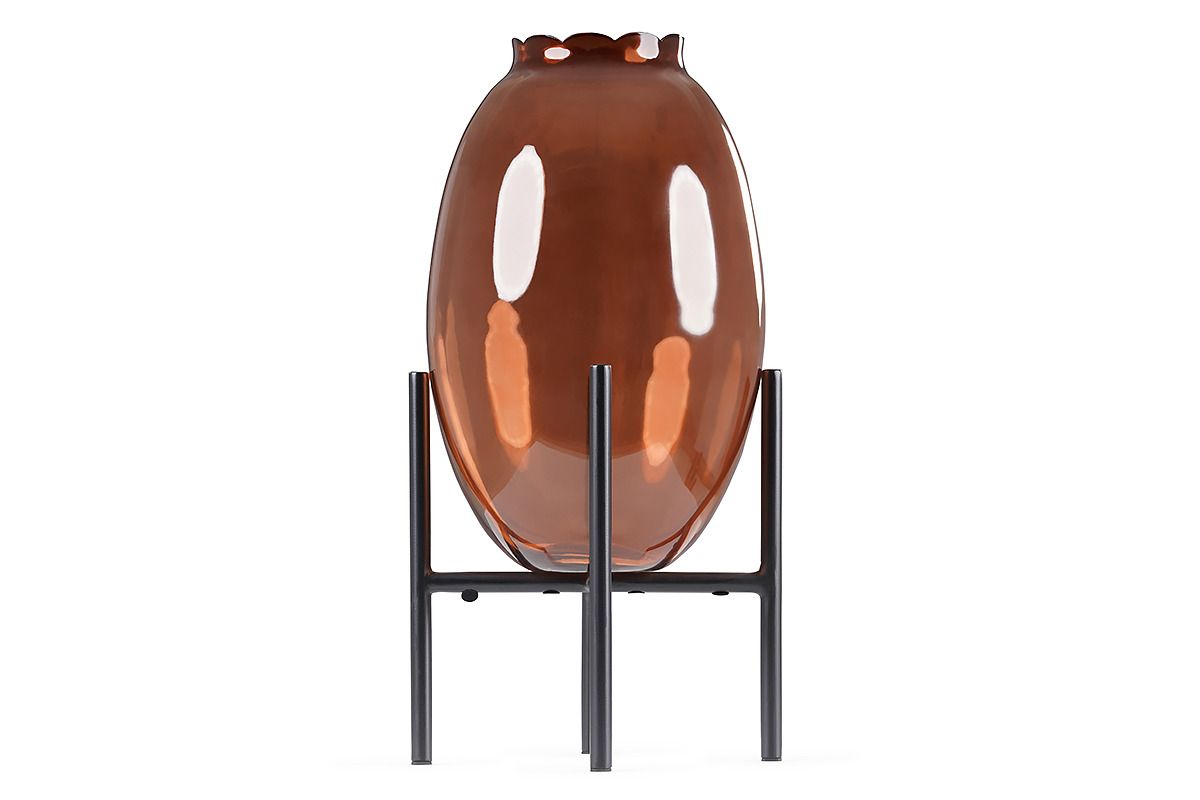 Brown Glass Vase