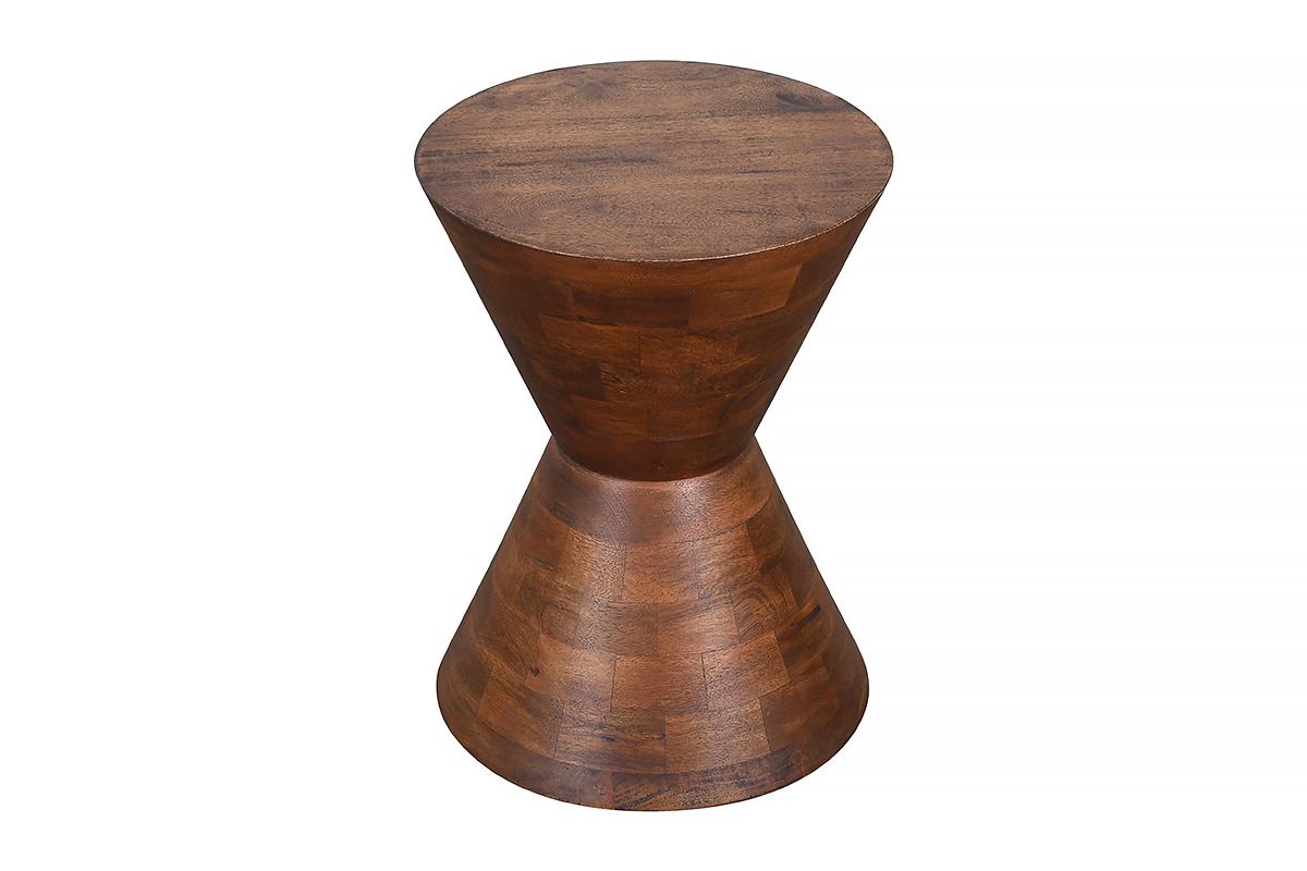 Burrow Hourglass Side Table Walnut Finish