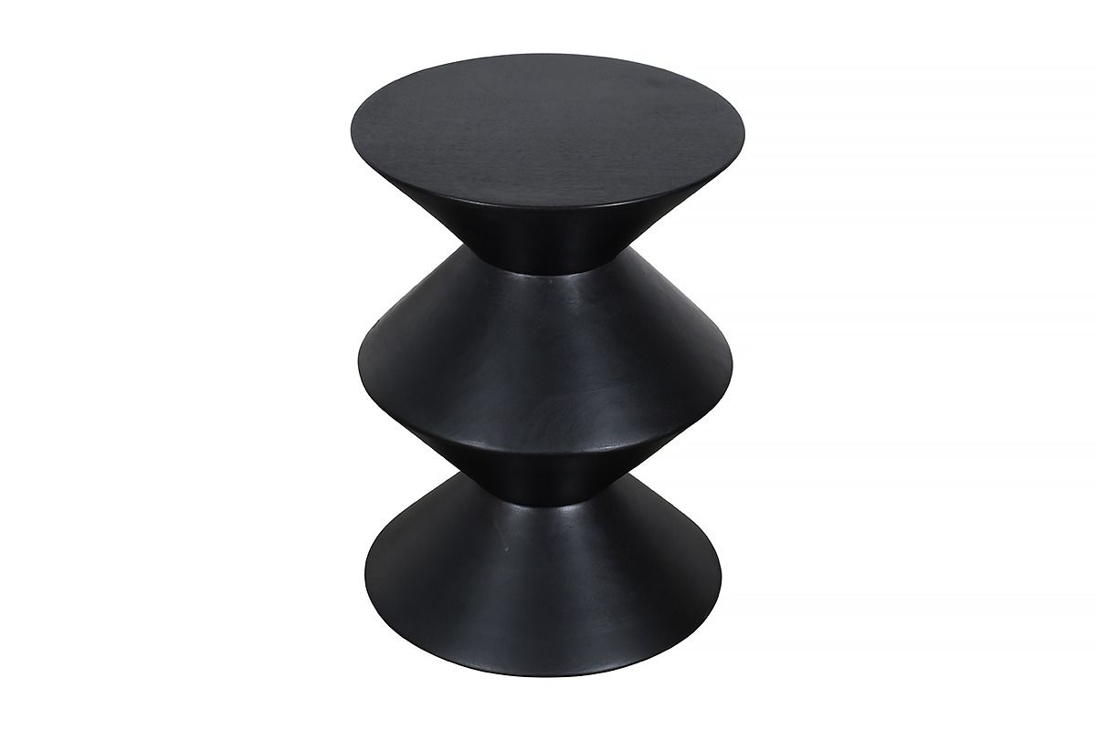 Burrow Zig Zag Side Table Black Finish