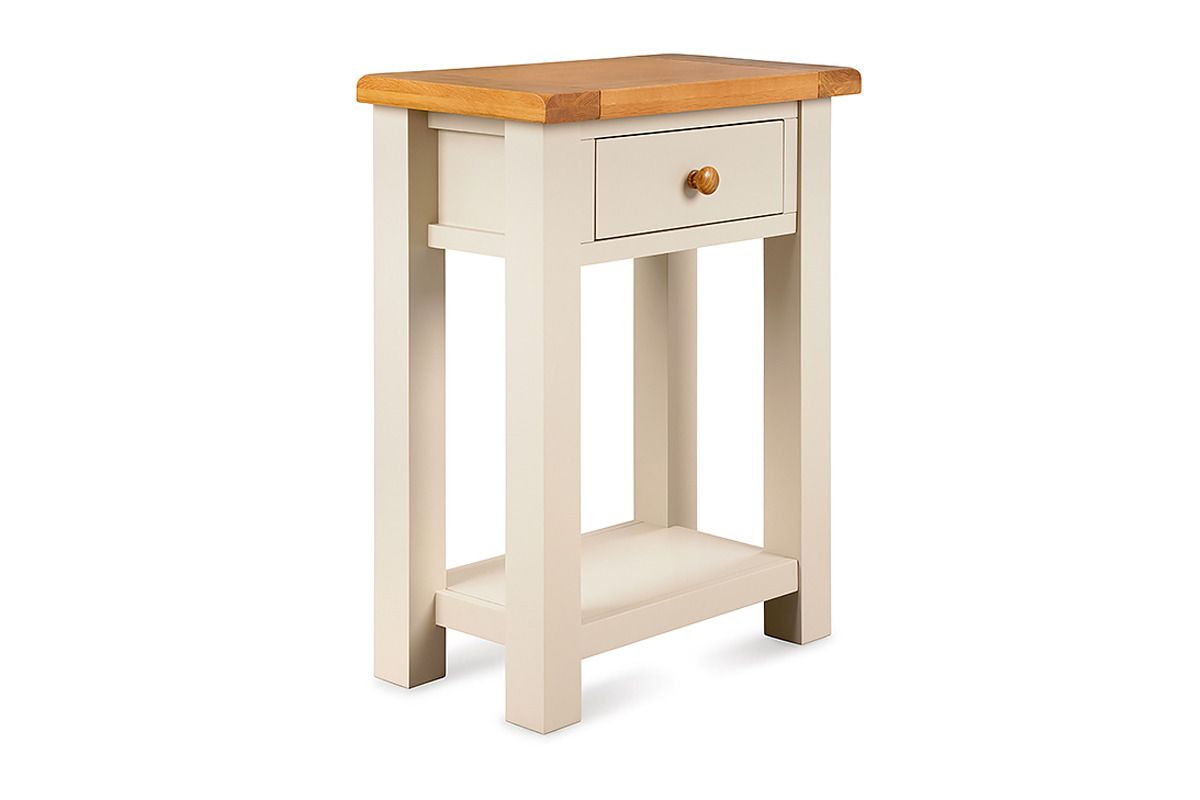 Caravel Light Grey Oak 1 Drawer Console Table