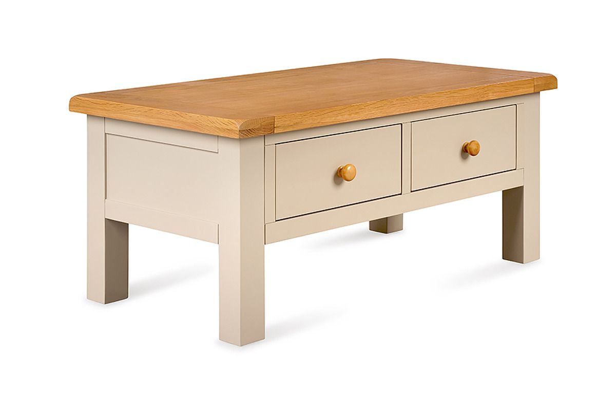 Caravel Light Grey Oak 2 Drawers Coffee Table