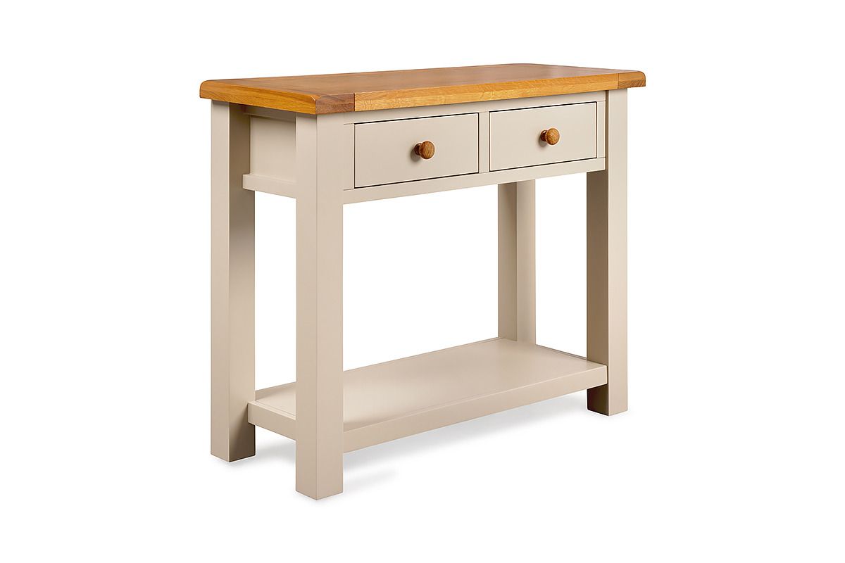 Caravel Light Grey Oak 2 Drawers Console Table