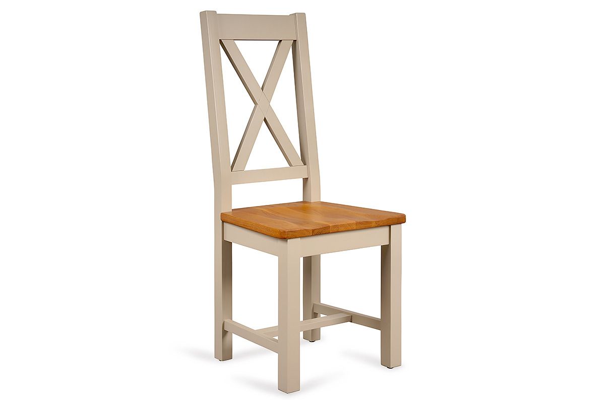 Caravel Light Grey Oak Dining Chair x Back