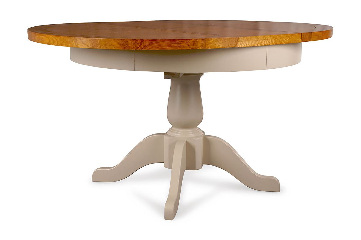 Caravel Light Grey Oak Round Extendable Dining Table 1_1 1_45M