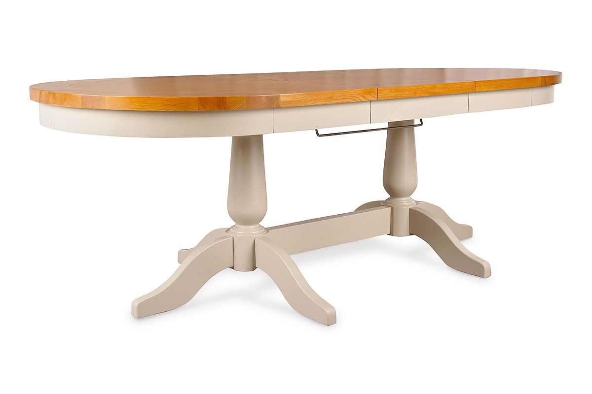 Caravel Light Grey Oak Round Extendable Dining Table 1_8 2_3M