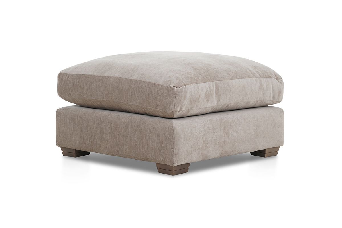 Chicago Cream Fabric Footstool