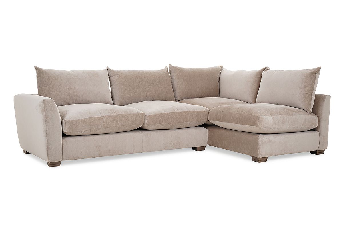 Chicago Cream Fabric Rhf Corner Sofa