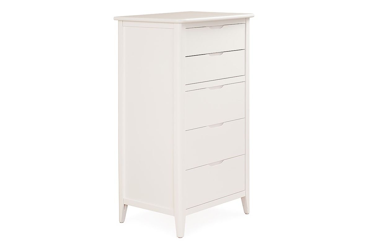 Coolmore White 5 Drawers Lingerie Chest