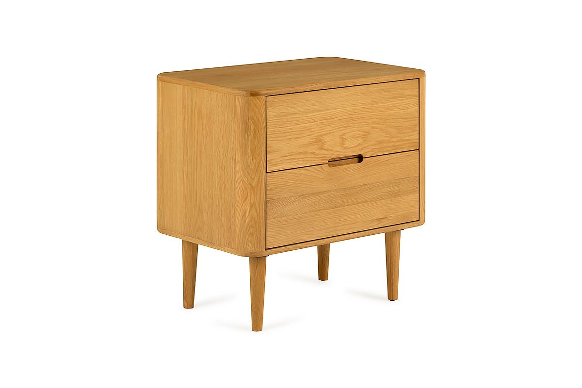 Copenhagen Oak 2 Drawers Bedside Table