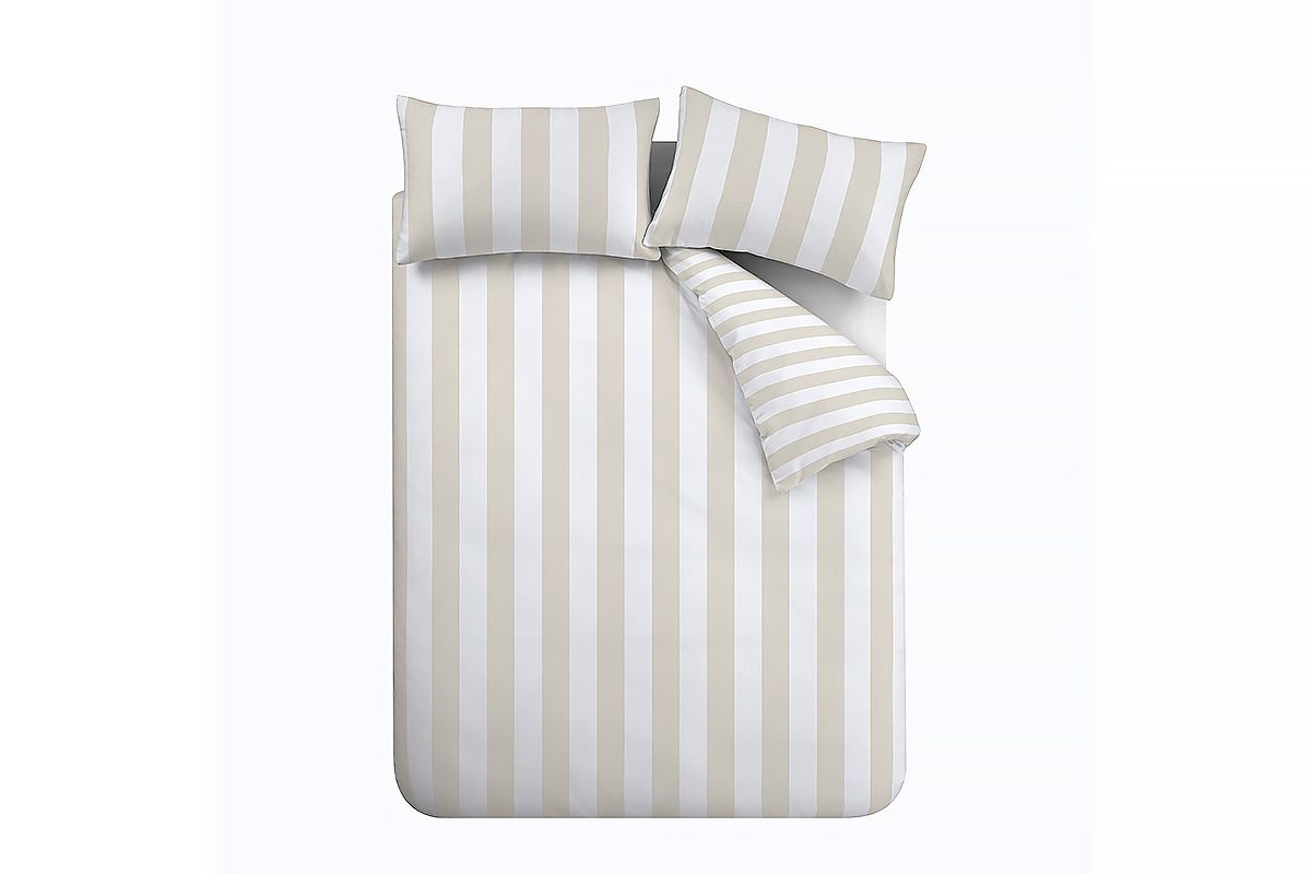 Cover Stripe Natural Single Duvet Set