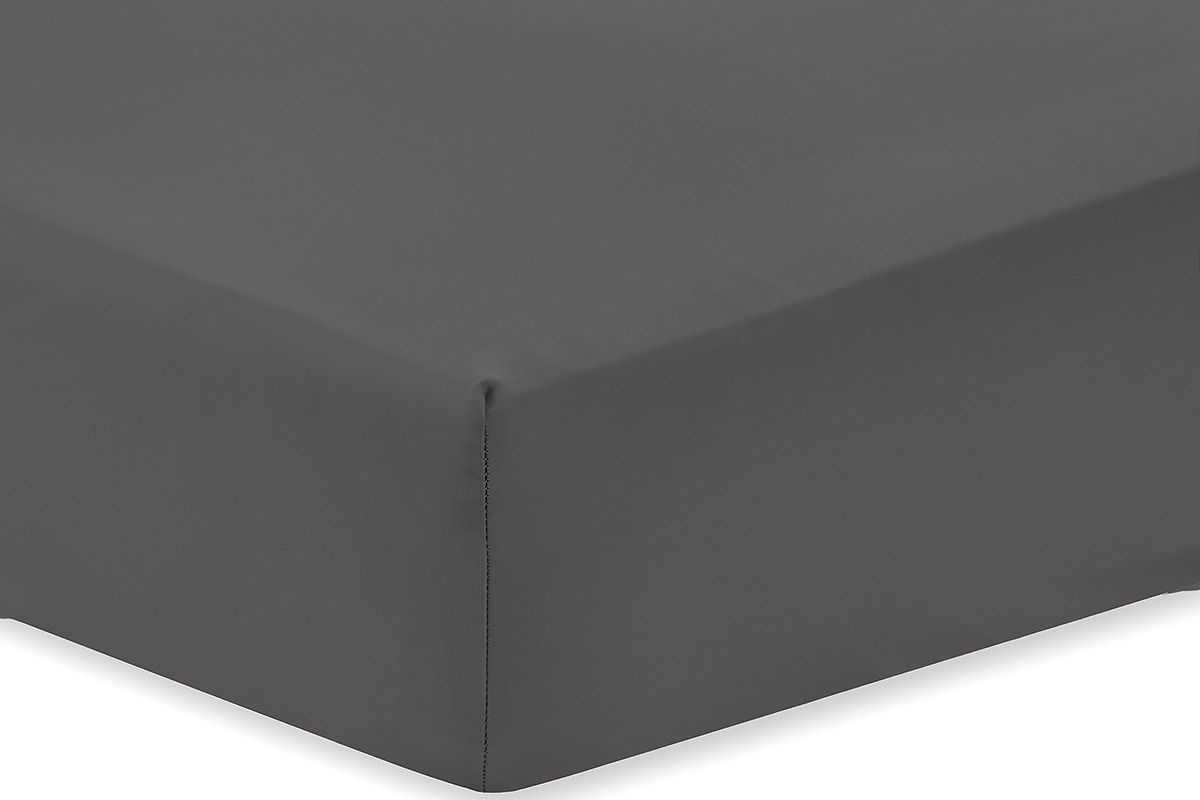 Double Fitted Sheet Grey 400Tc Cotton Sateen