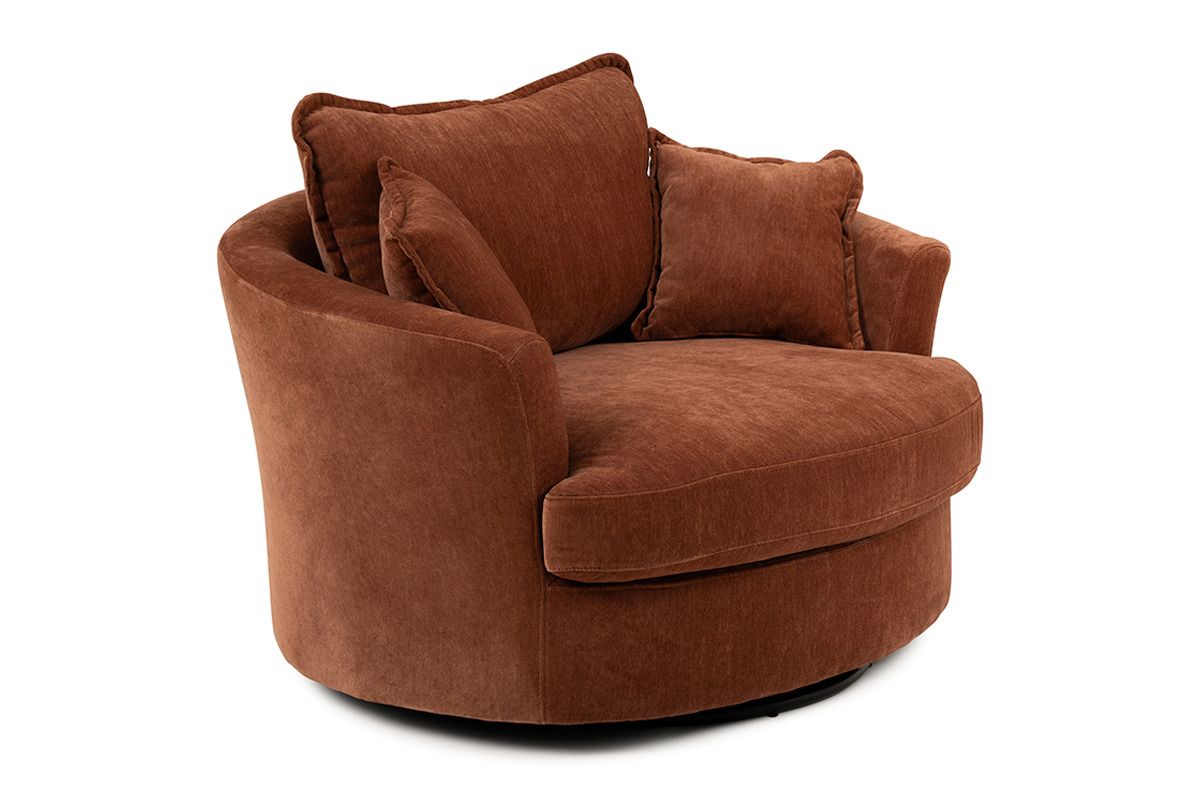Dove Brown Swivel Armchair