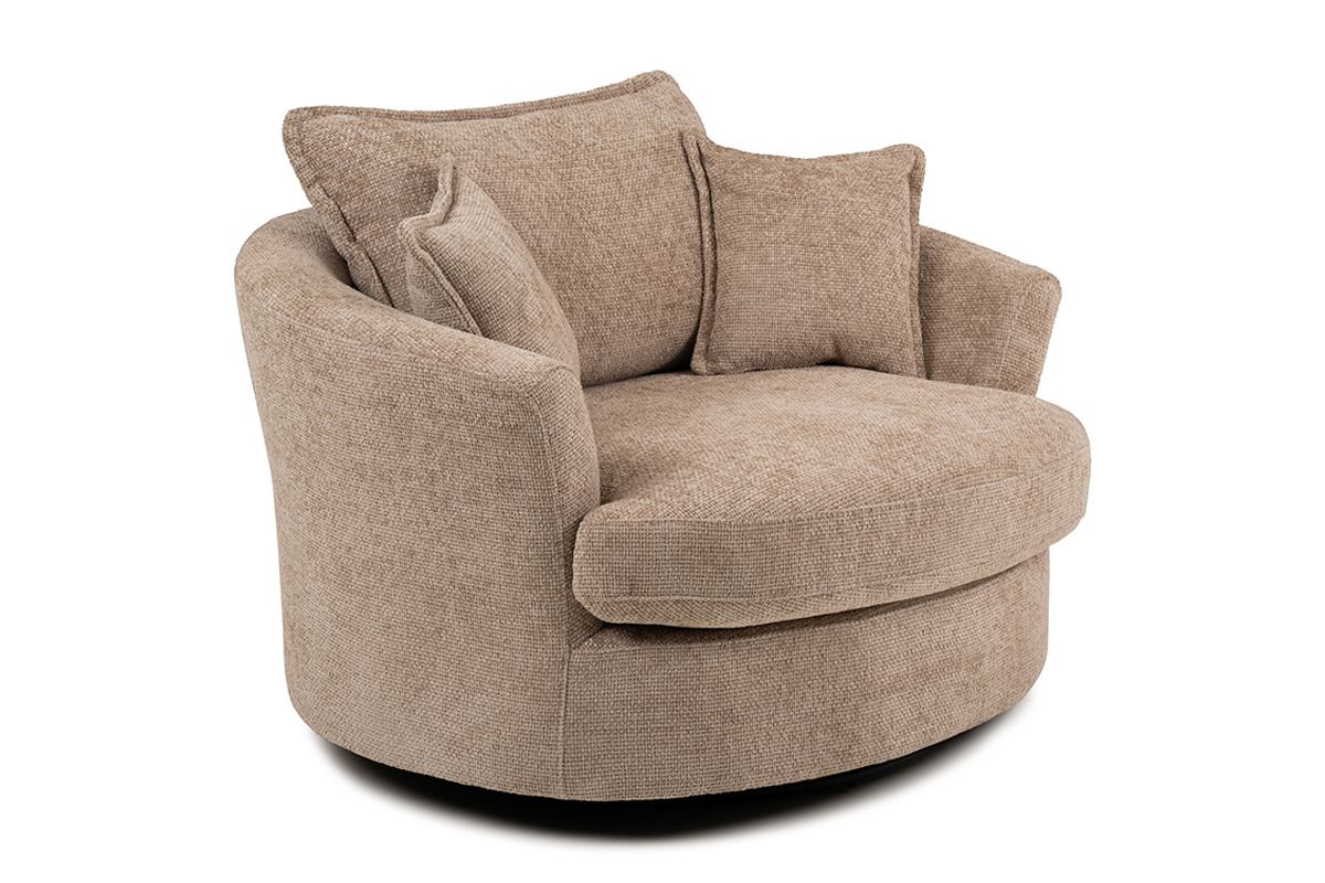 Dove Cream Swivel Armchair