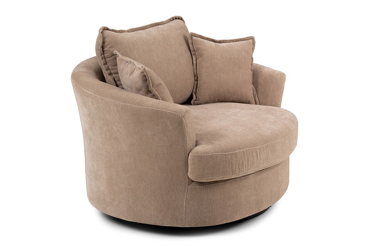 Dove Taupe Swivel Armchair