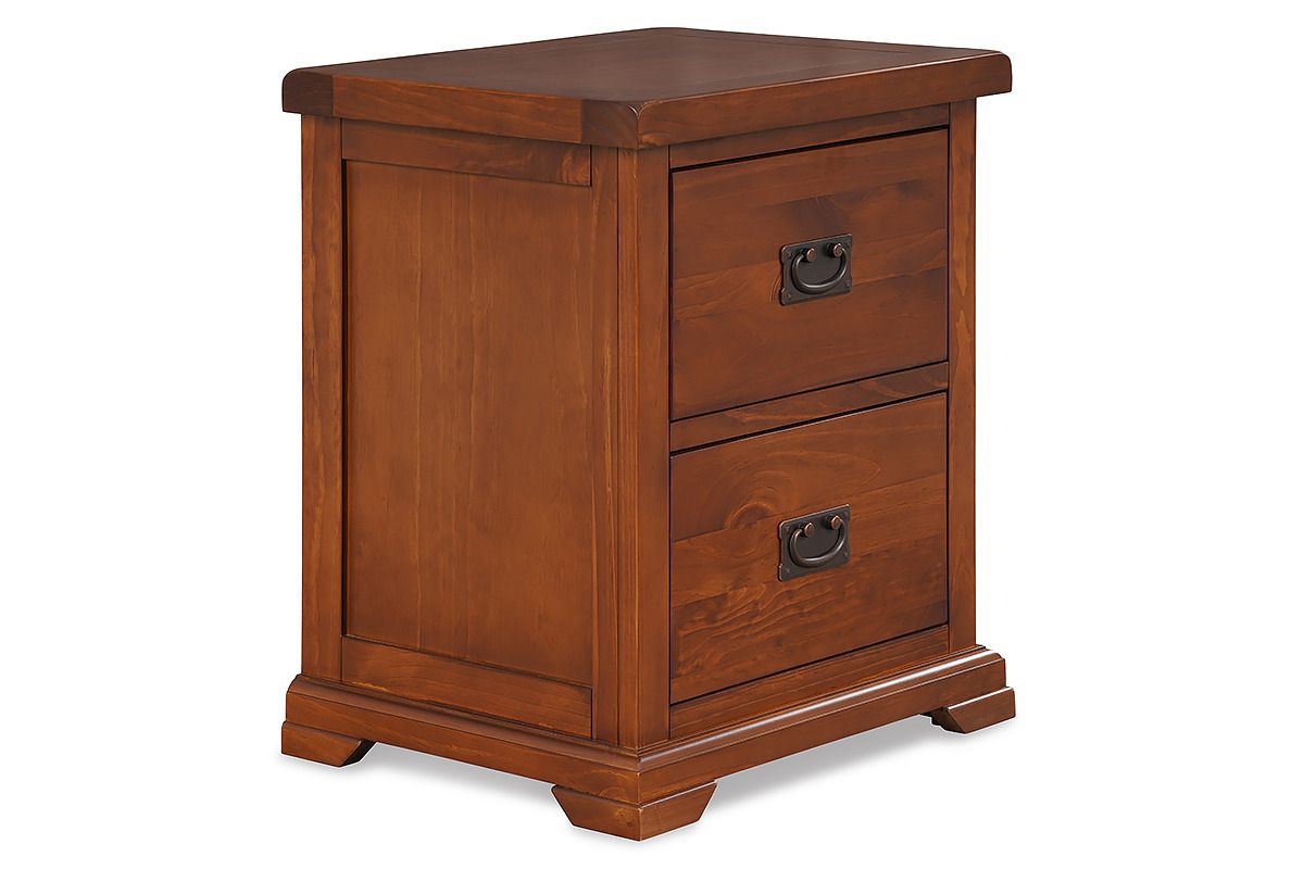 Egyptian Brown 2 Drawers Bedside Table