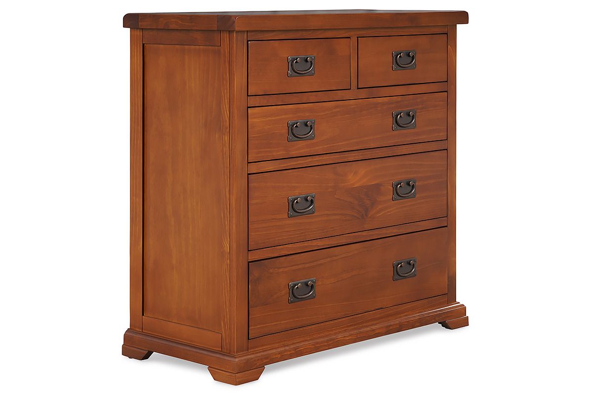 Egyptian Brown 5 Drawers Chest