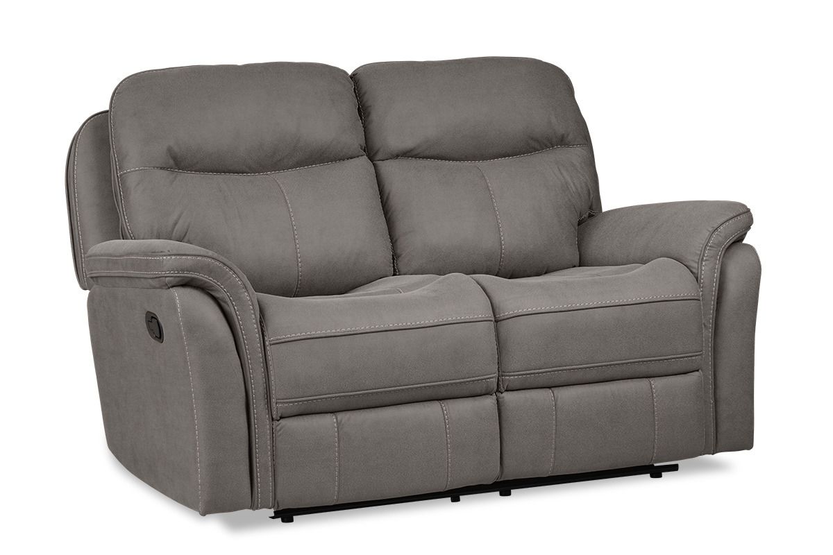 Emerson Brown Fabric 2 Seater Manual Recliner Sofa