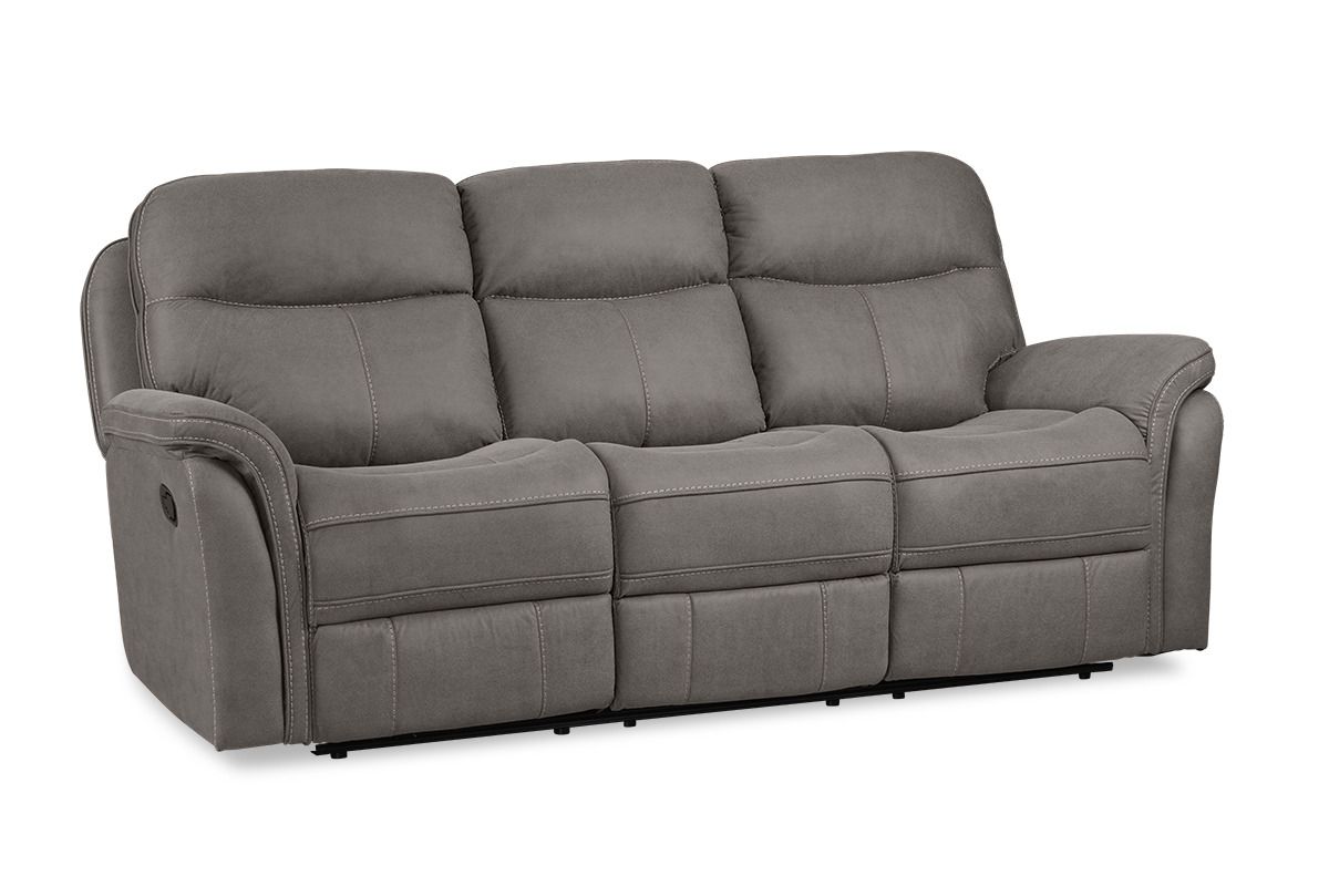 Emerson Brown Fabric 3 Seater Manual Recliner Sofa