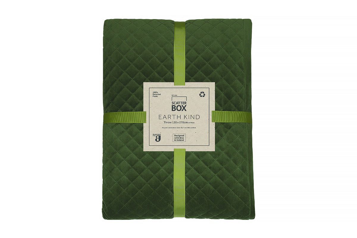 Erin Earth Green Throw 130x270cm