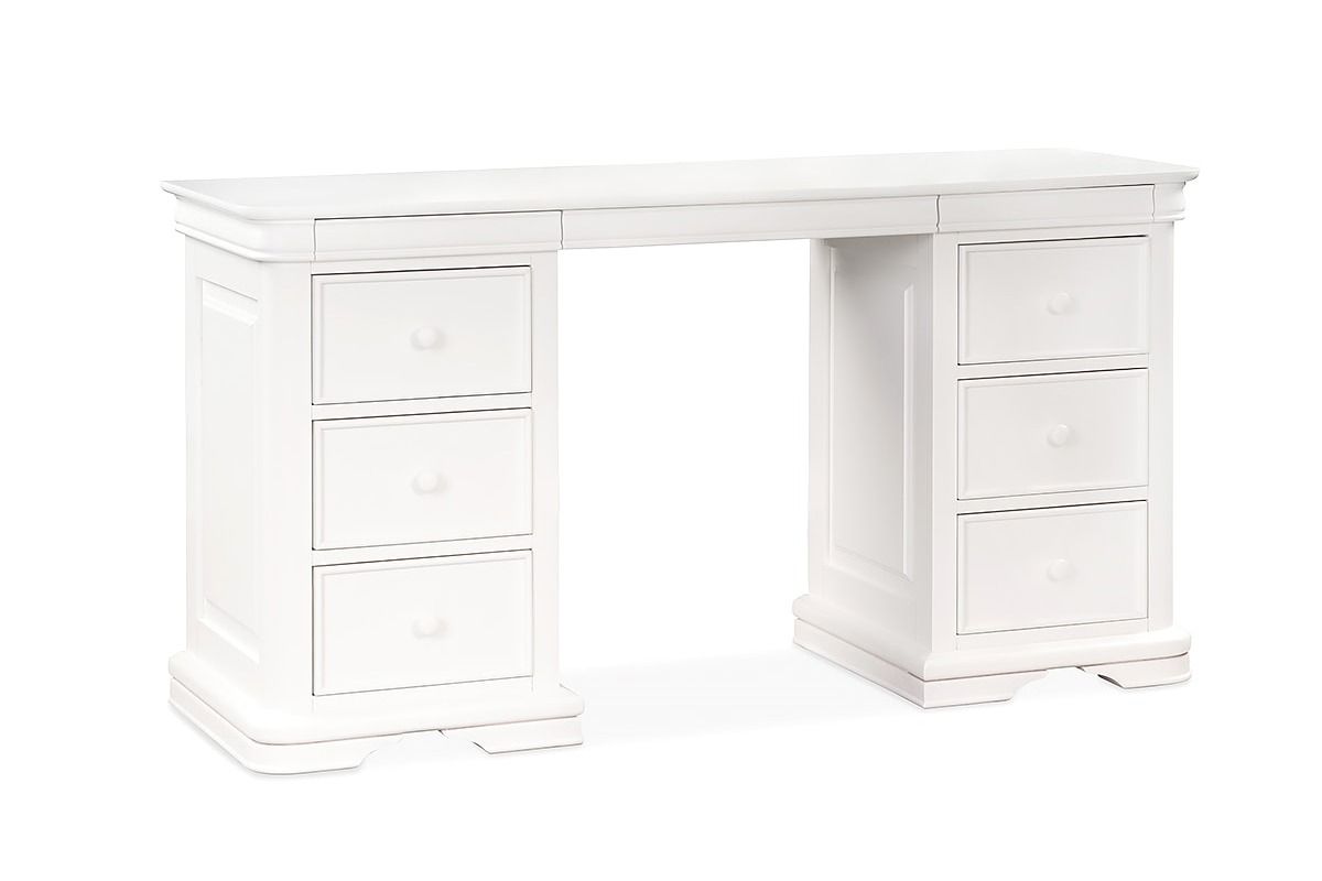 Farah White 6 Drawer Dressing Table