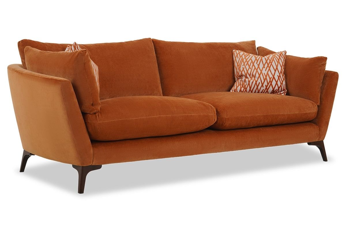 Grace Dusk Marmalade Fabric 4 Seater Sofa