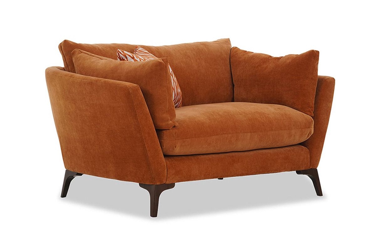 Grace Dusk Marmalade Fabric Cuddler Armchair