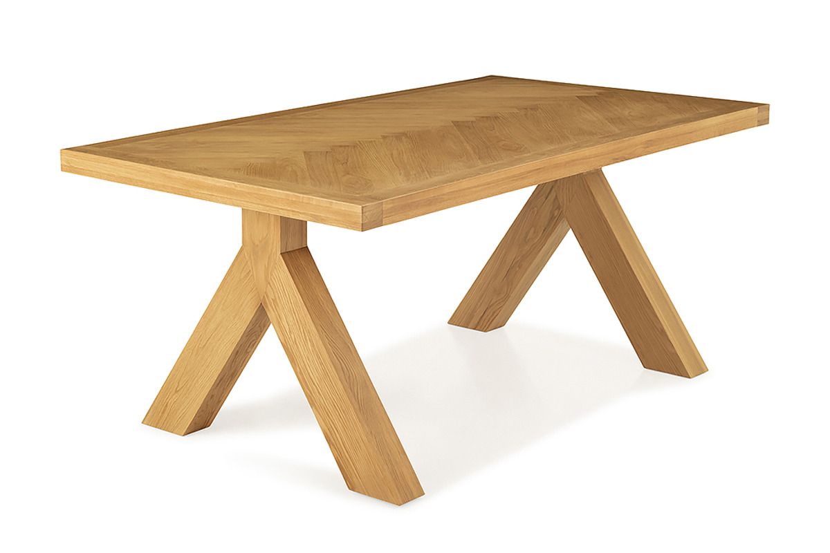 Granada Oak Herringbone Dining Table Y Leg 1_8M